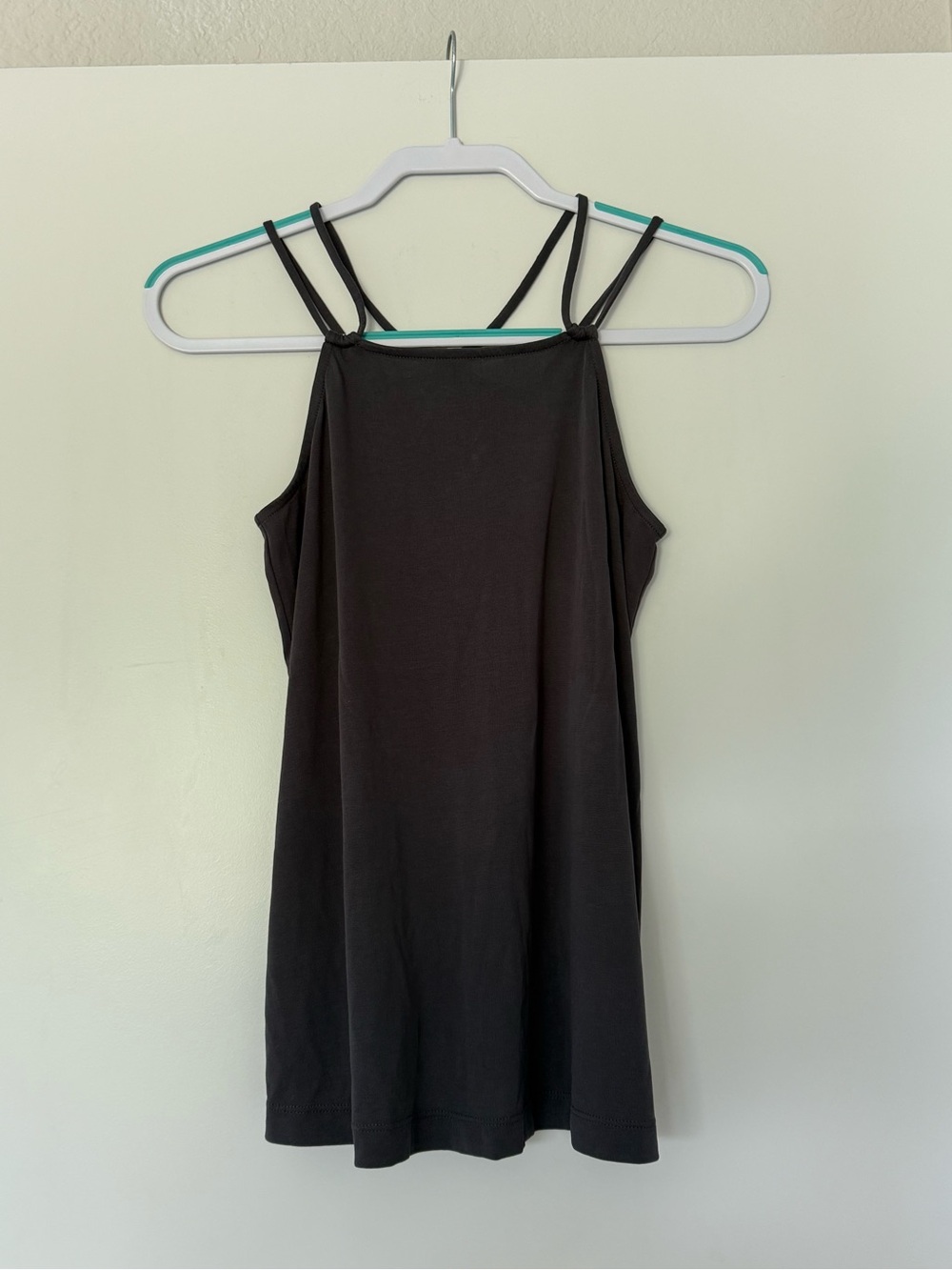 LOFT Charcoal Gray Double-Strap Camisole Top